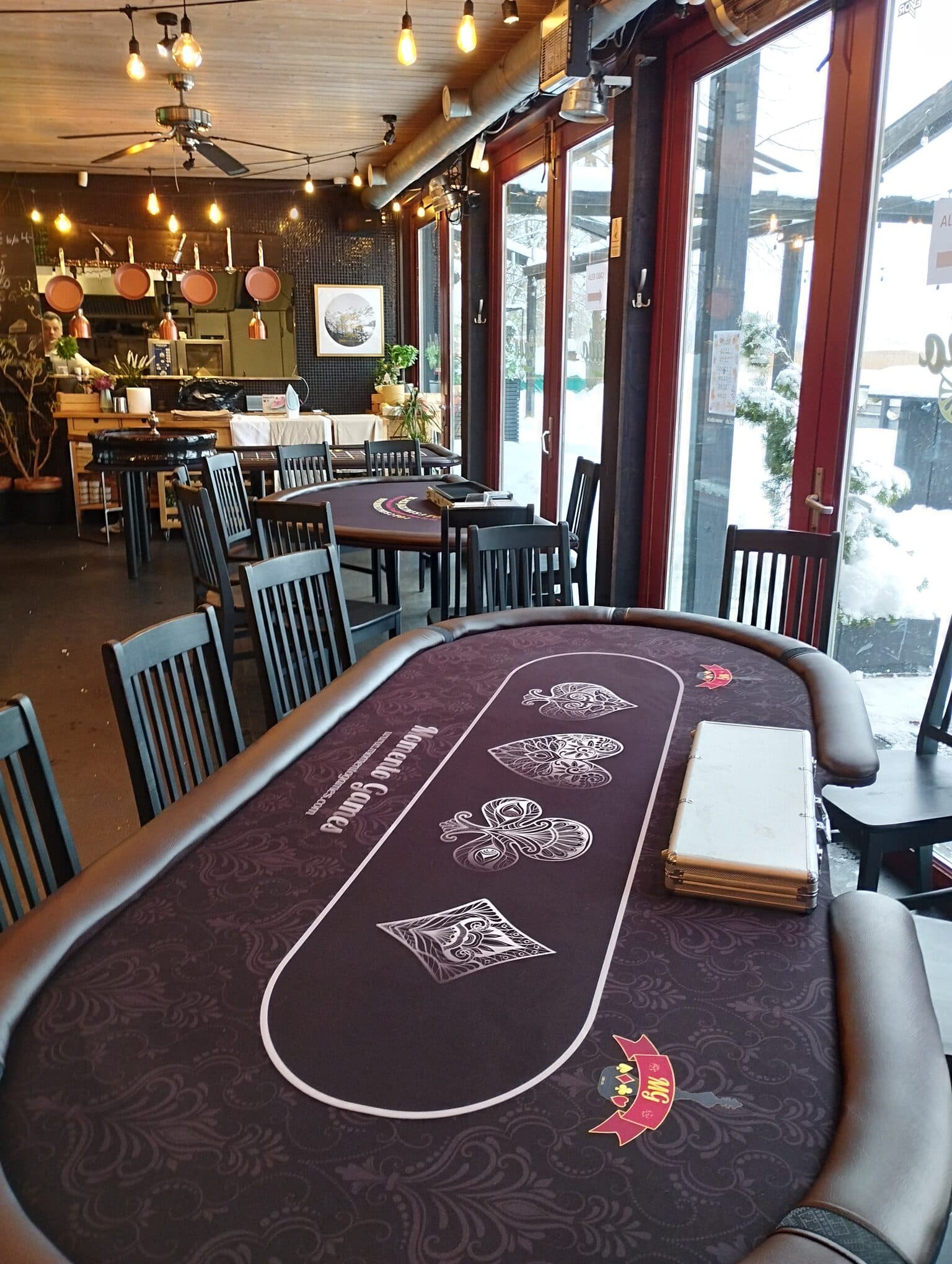 Pokera un Blackjack galda noma Cabo cafe